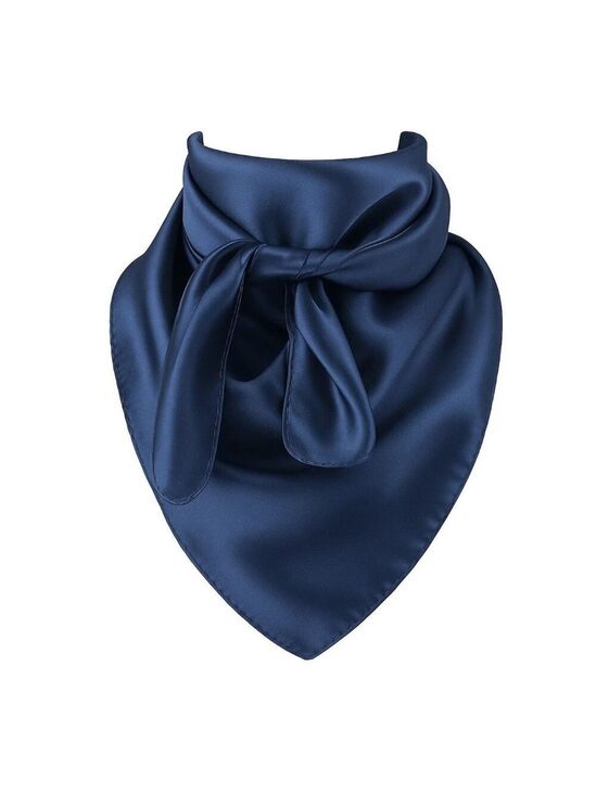 Boutique Accessories - Navy Blue Wild Rag Scarf 35x35 Satin Western Cowgirl Cowboy Bandana
